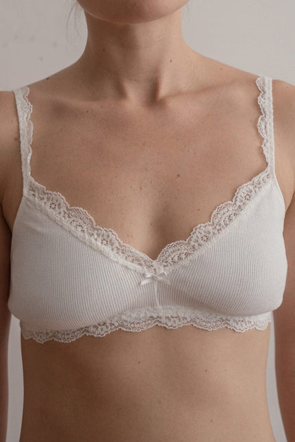 Lace Bra - White