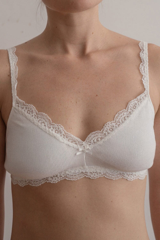 Lace Bra - White