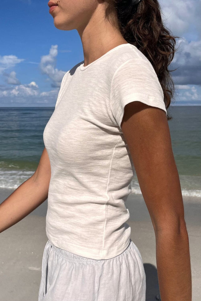 Hailie Basic Top - White