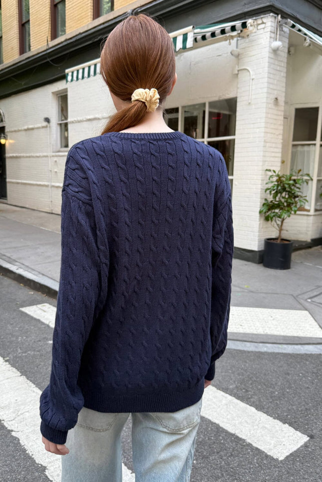 Brianna Cotton Cable Knit Sweater