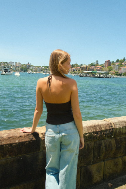 Cleo Halter Top - Black