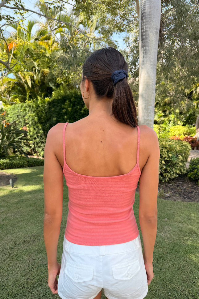 Skylar Striped Tank - Peach and Pink Peach Stripes