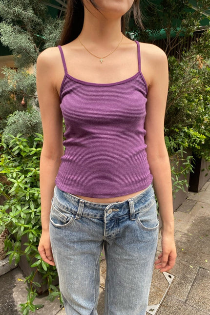 Skylar Striped Tank - Purple Stripes