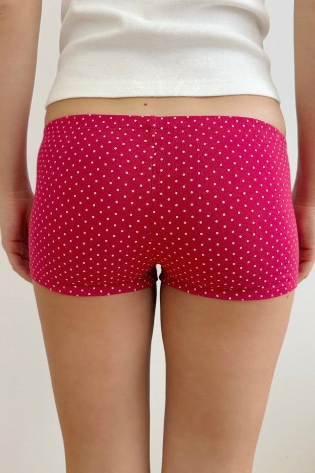 Polka Dot Boxer Underwear - Red with White Polka Dots