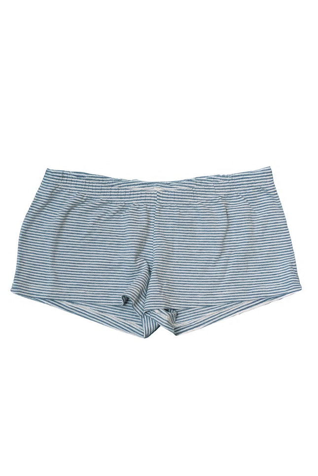 Striped Boxer Underwear - White And Light Blue Stripes