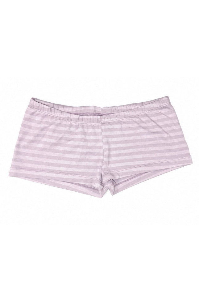 Striped Boxer Underwear - Mauve and pink stripes
