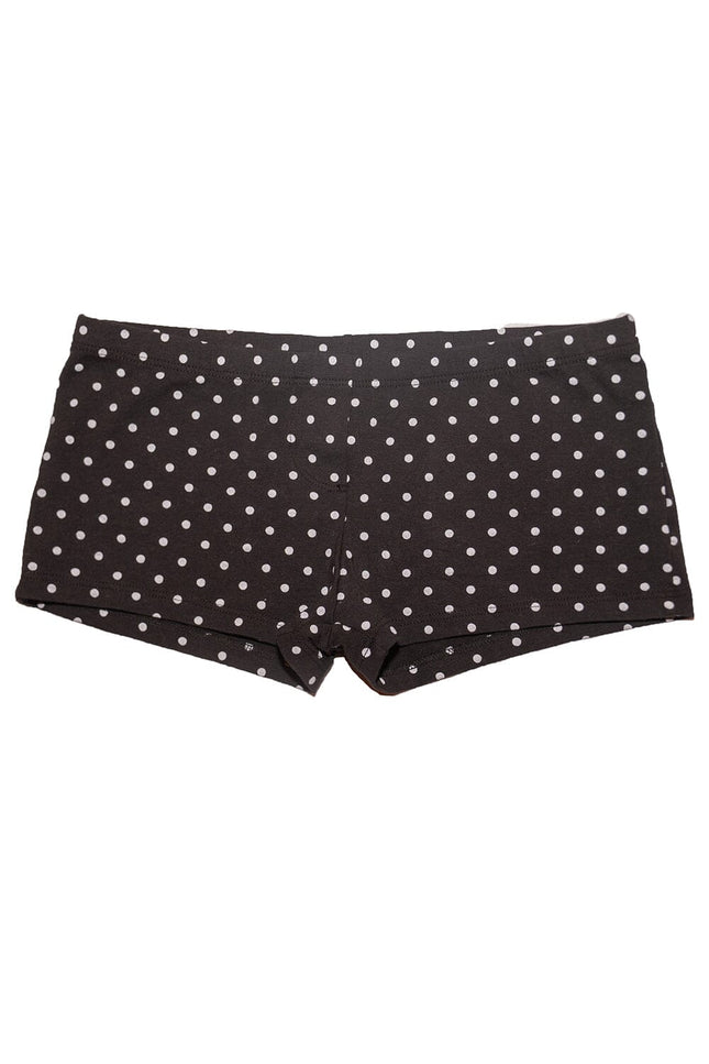 Polka Dot Boxer Underwear - Black With White Polka Dots